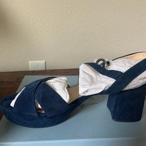 Prada Quarter Strap Platform Sandals